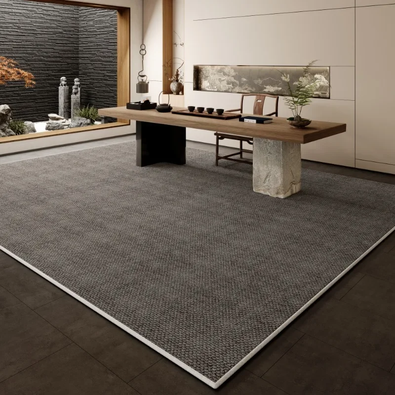 Simple Solid Color Living Room Carpet Large Area Simple Light Luxury Bedroom Rug Minimalist Office Cloakroom Floor Mat Ковер 양탄자 3