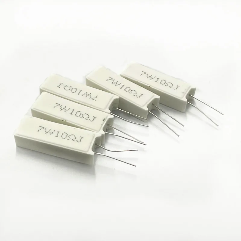 2pcs 7W RX27-5 5% Vertical cement resistor 0.1 ~ 100K 0.1R 0.5R 1R 10R 100R 0.22 0.33 0.5 1 4.7 10 15 20 50 30 100 1K 10K ohm