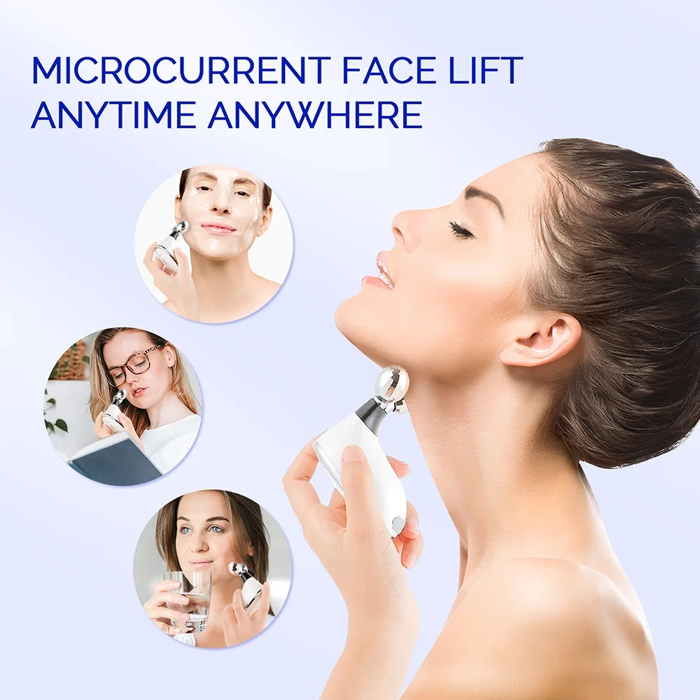 EMS Microcurrent Facial Rolo Massageador, Vibração De