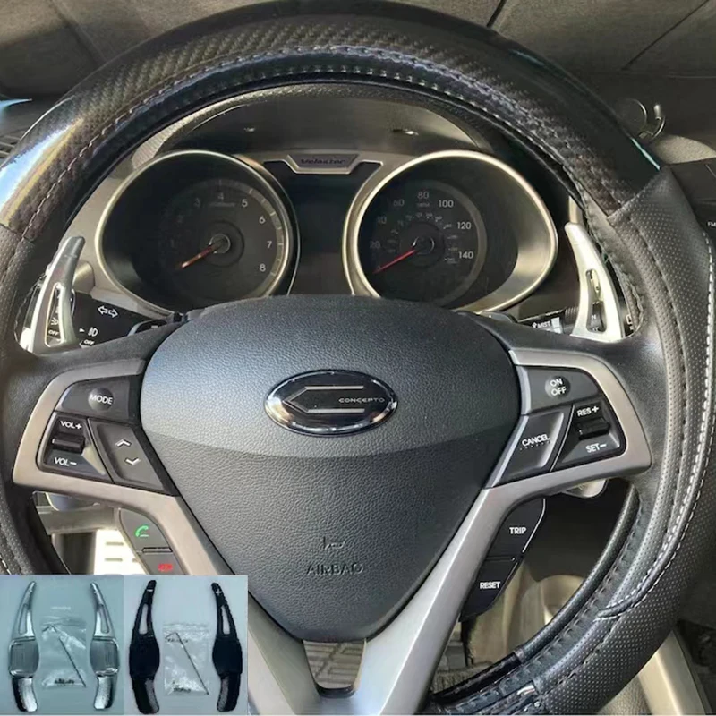 LS AUTO Car Aluminum Alloy Steering Wheel DSG Shift Paddle Shifter Extension for Hyundai Veloster 2015-2017 Interior Accessories