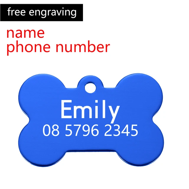 Colorful Anti-lost Dog ID Tags Customized Dog Collar Name Plate Personalized Pet Collar for Dogs Engraved Pet Puppy Tag Supplies 3