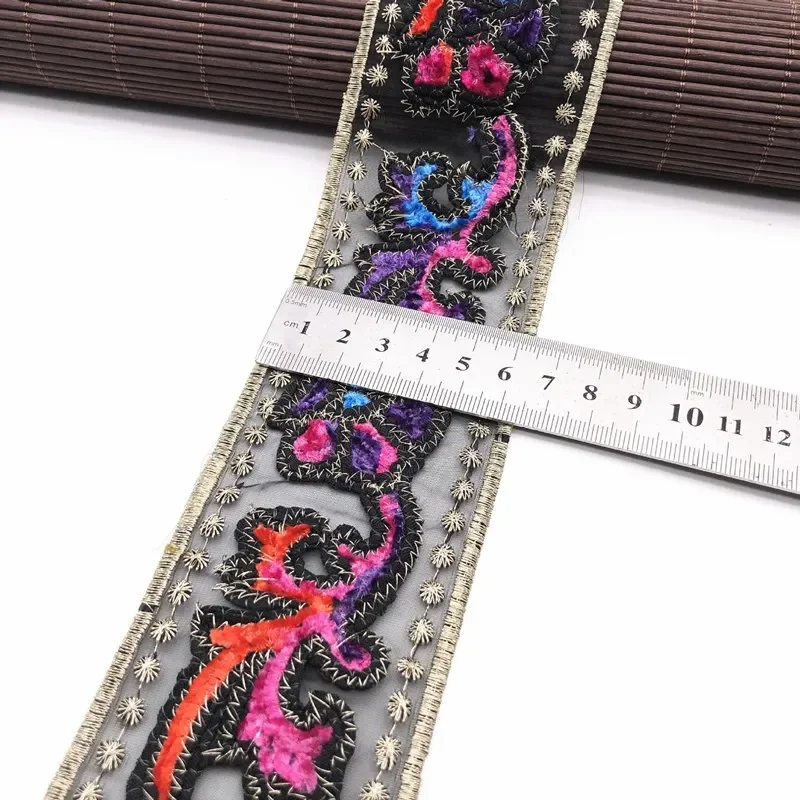 Ethnic Gold Thread Sequins African Lace Trims Ribbon DIY Sewing Dress Decoration Embroidered Fabric lace fabric lace ribbon lace garment accessories lace sewing supplies lace decoration lace accessories lace sewing accessories clothing craft accessories 1 Yards