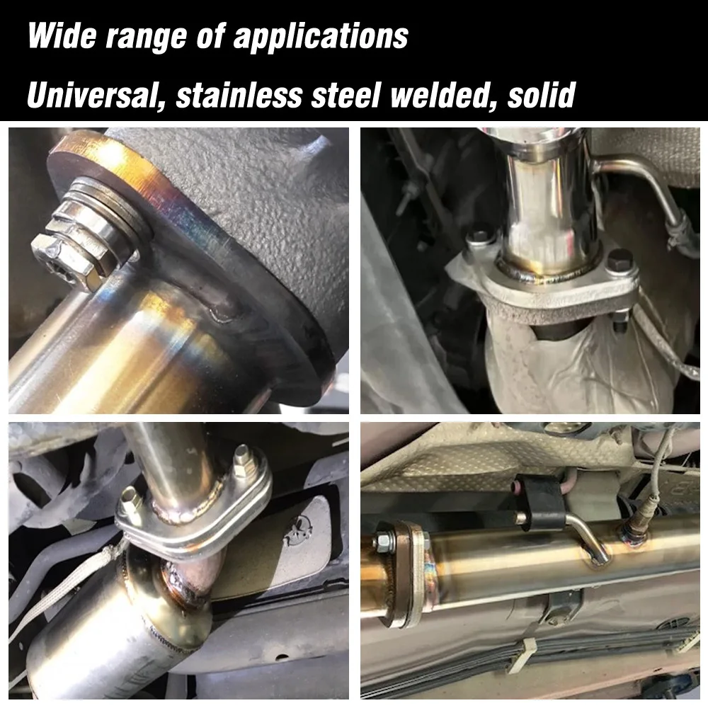 Kit Flangia Scarico 2 Pollici - Acciaio Inox, 2 Bulloni, Per Tubi E Silenziatori - Foto 8