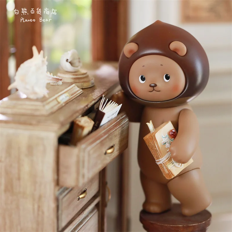  행성 곰 애니메이션 비스킷, 더블 숄더 작은 책가방 시리즈, 액션 PVC 컬렉션 장식, 실제 샷 선물