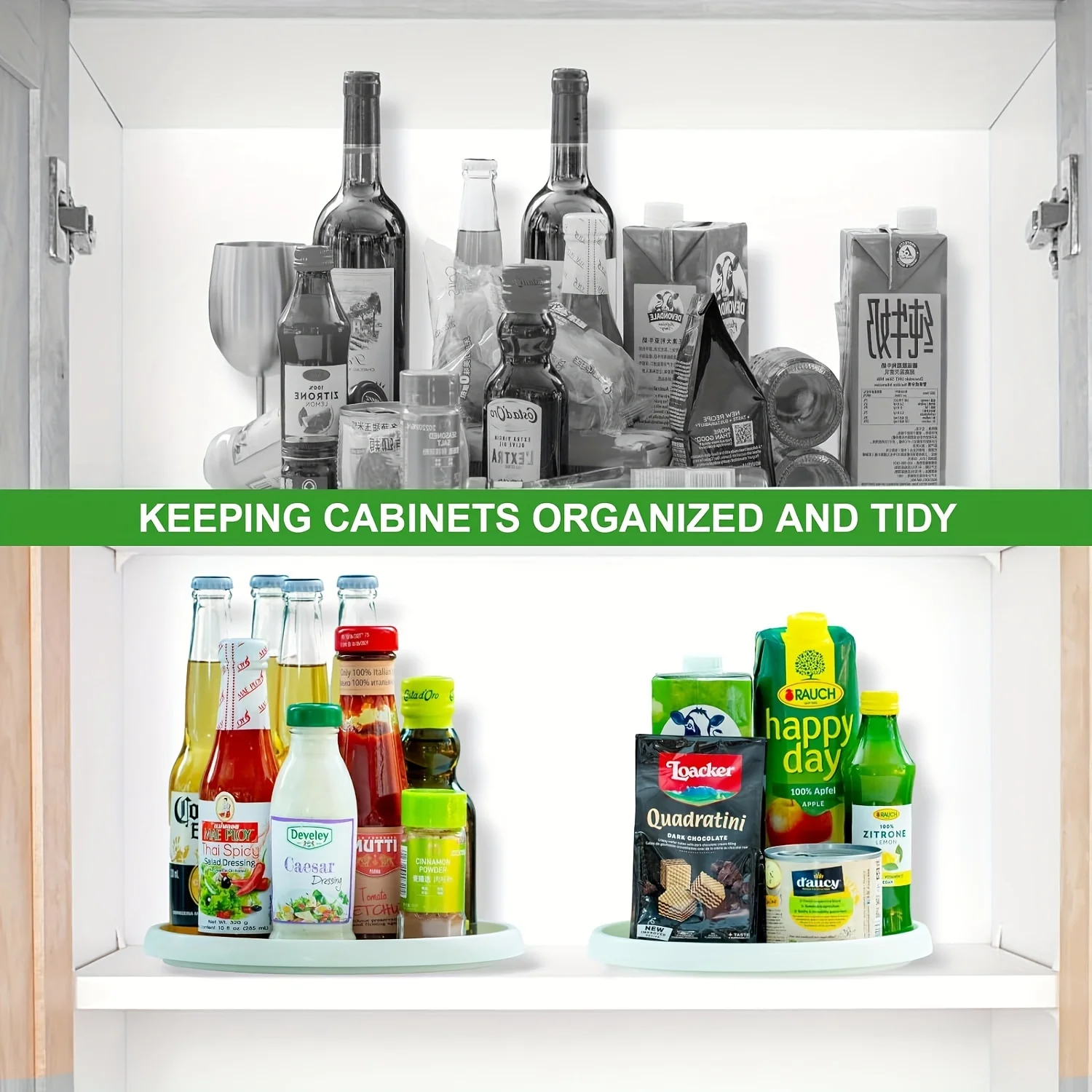 

2 шт., Нескользящие пластиковые подносы для хранения всякой всячины, 12 дюймов