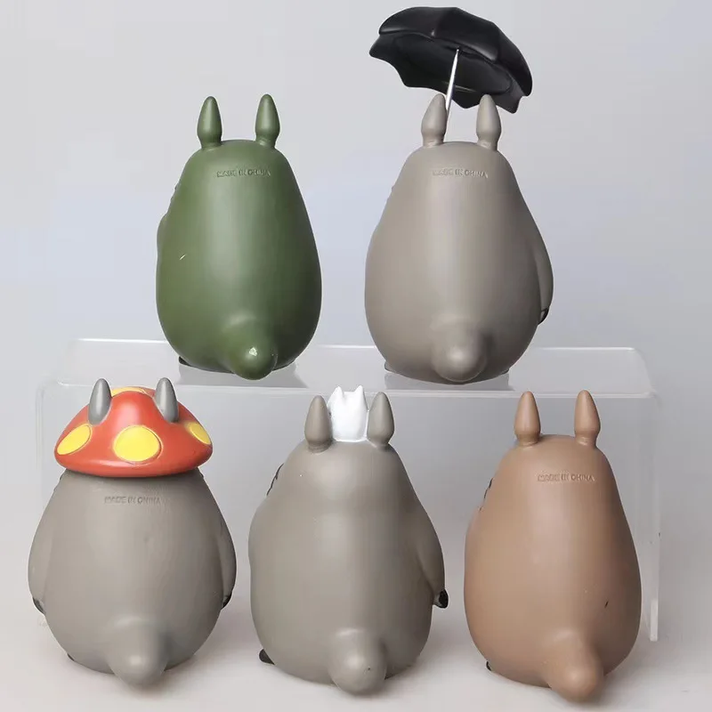 Ghibli Totoro Anime Cartoon Statue - Cute Desk Decor Resin Figurine Collectible