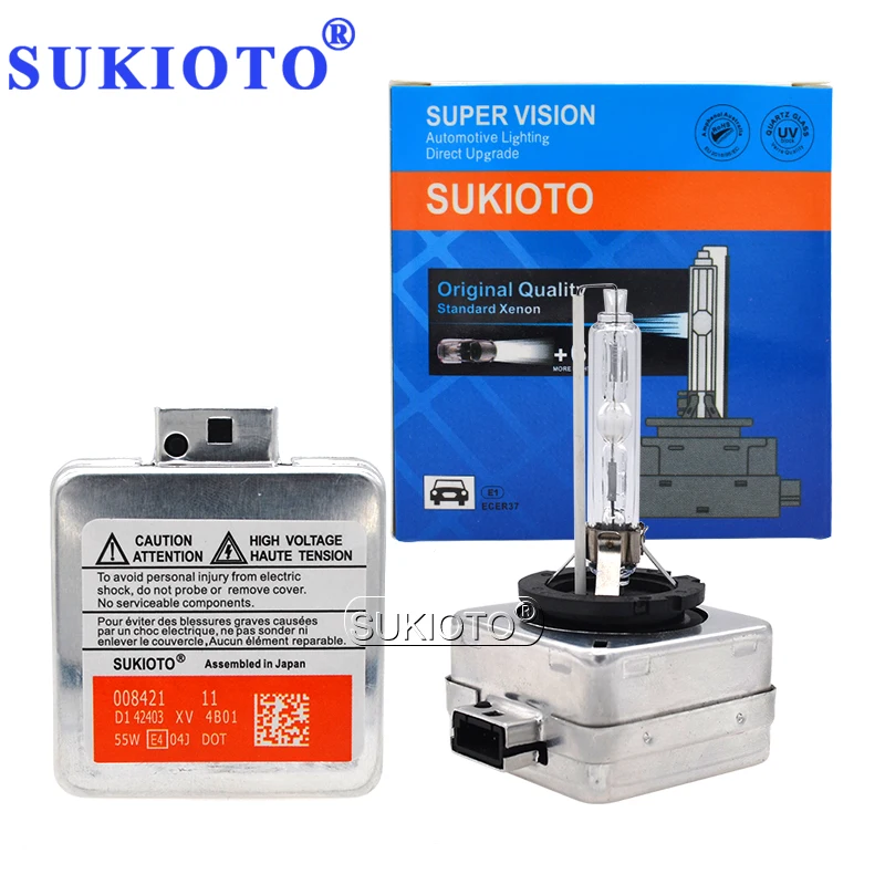 SUKIOTO 55W Xenon D1S Xenon hid xenon bulb D1S D3 6000K 4300K 5000K