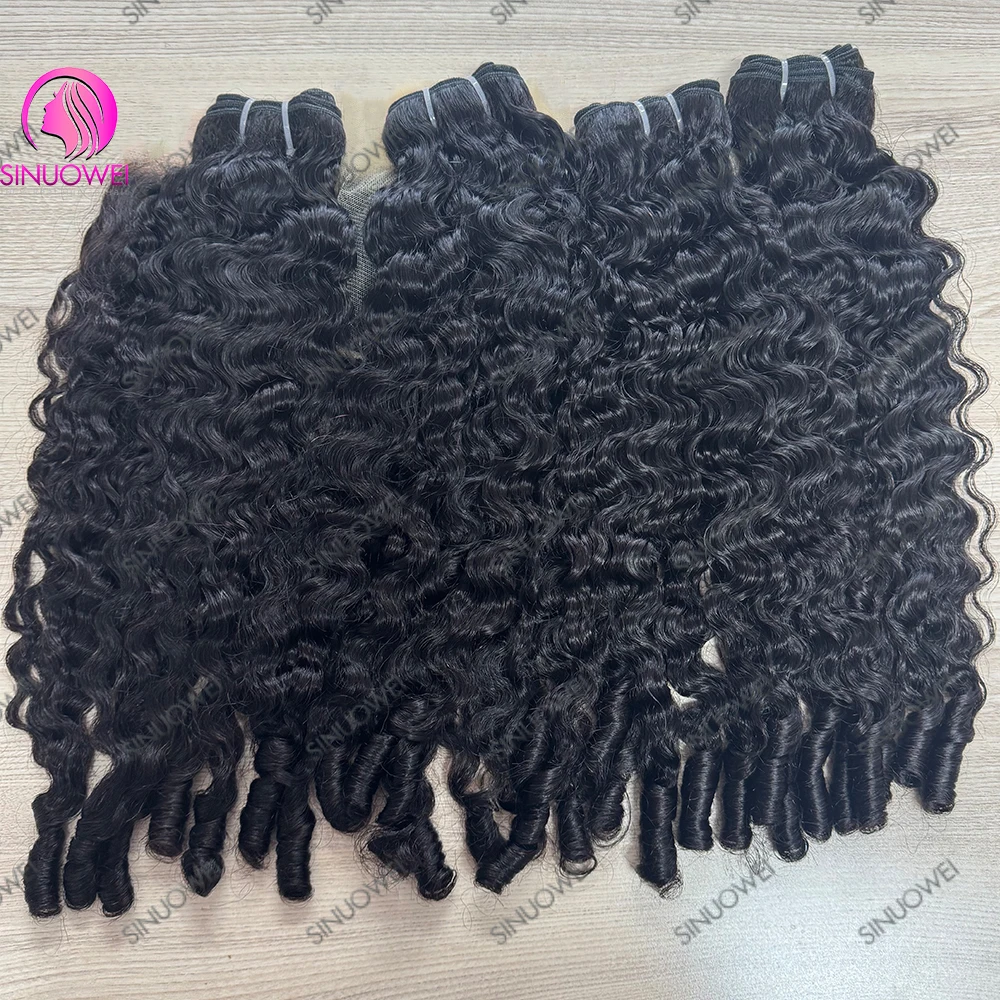 Extension di capelli umani ricci birmani, ricci a spirale, ricci pixie brasiliani, a doppia trama, naturali - immagine 6