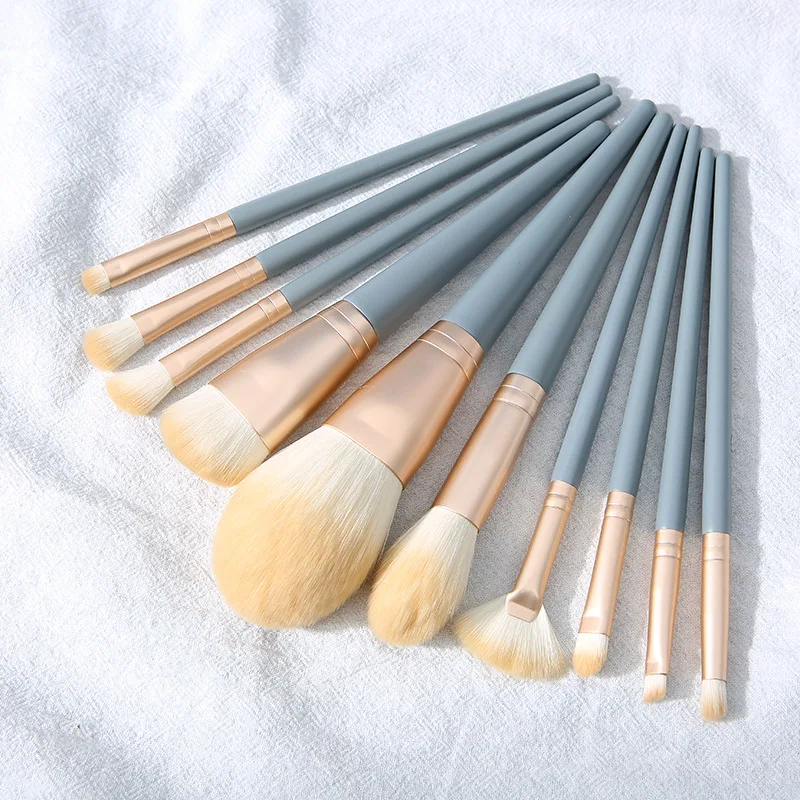 

10Pcs Makeup Brush Female Eyeshadow Eyelash Eyebrow Brushes Foundation Bronzer Powder Brush Kit Beauty Cosmetic Tools Maquillaje