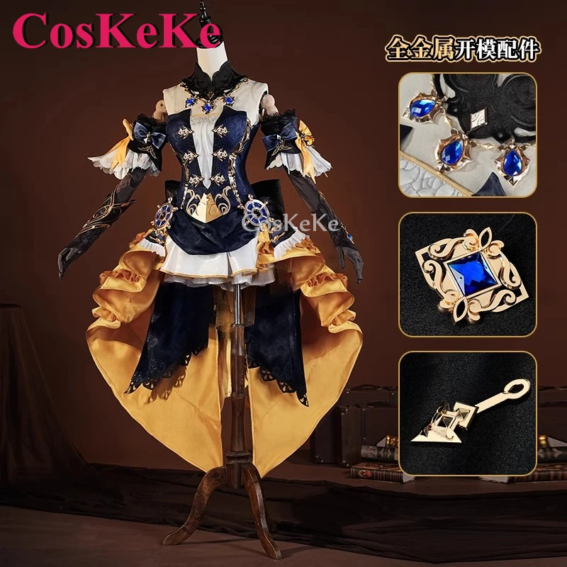 

CosKeKe Navia Cosplay Game Genshin Impact Costume Elegant Gorgeous Uniform Dress Women Halloween Party Role Play Clothing S-XXL