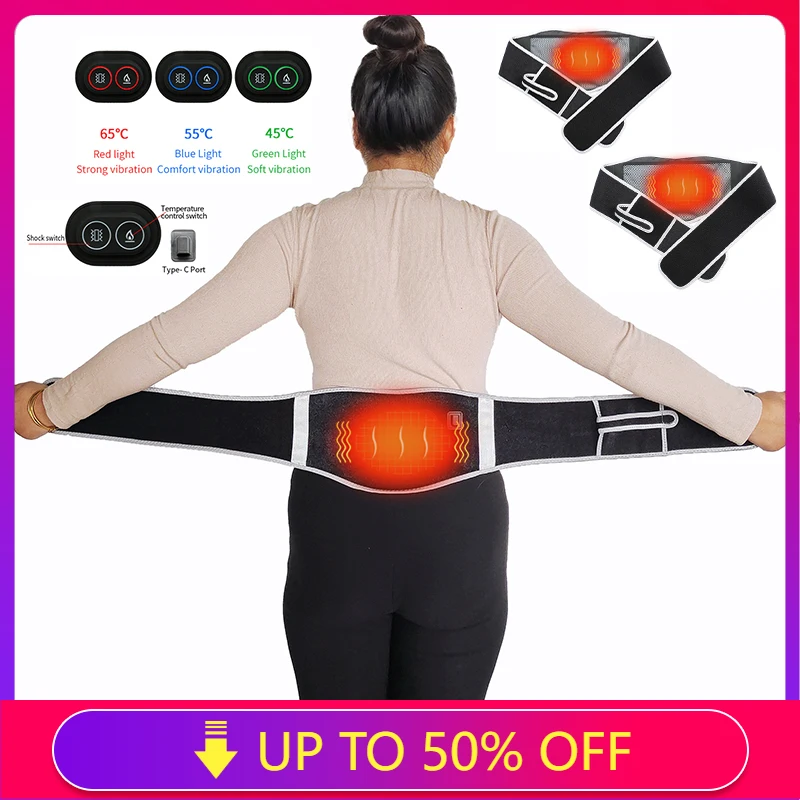 

Electric Heating Warm Hot Waist Abdomen Belt Band Pad Brace Protector Support For Back Lumbar Anti Pain Relief Therapy Care Tool