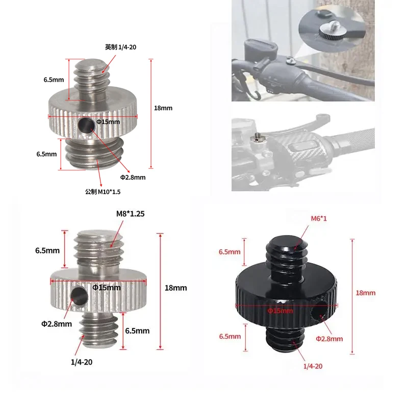 1x Reinforced Camera Conversion Screw Adapter 1/4 to 3/8 M4 M5 M6 M8 M10 Male Fe
