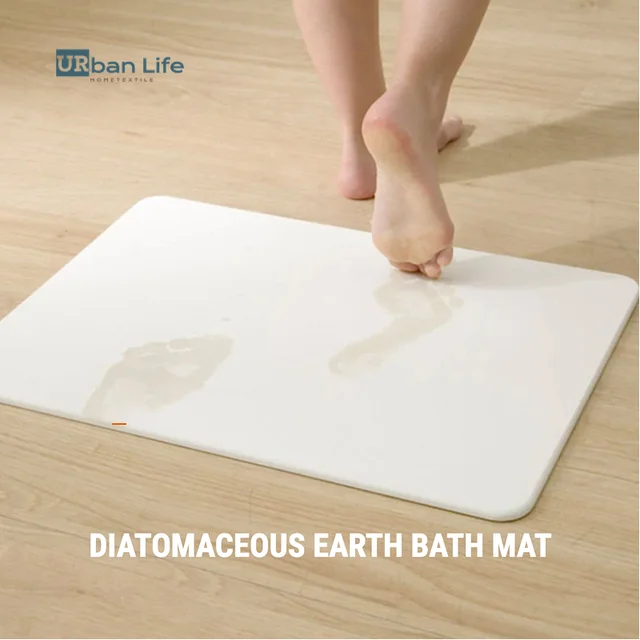 Diatomite Mat Diatomaceous Earth Bath Mat Super Absorbent Non Slip Quick  Drying Bath Shower Rug Door