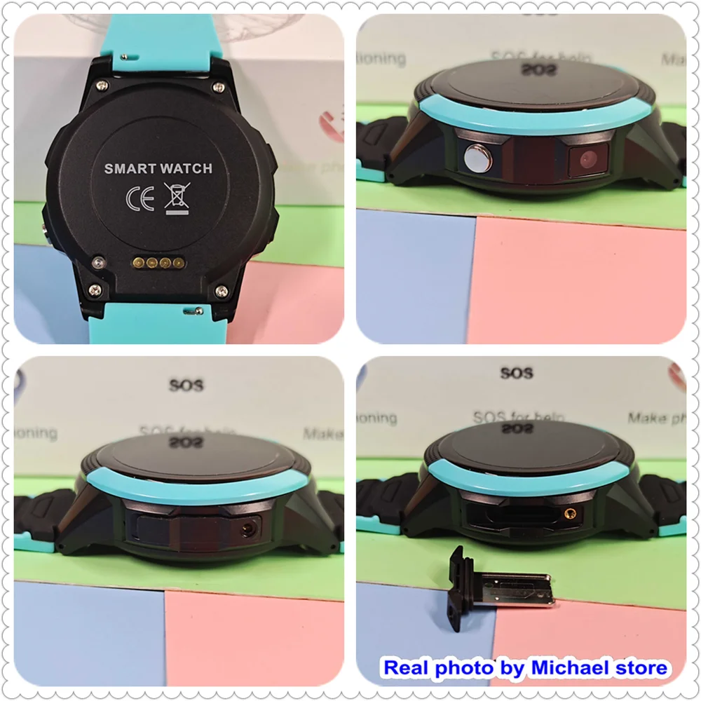 Smart Watch Kids 4G GPS WIFI Tracker Video Call SOS with Vibration Mute Mode Children's Smartwatch Baby for Android Ios Phone