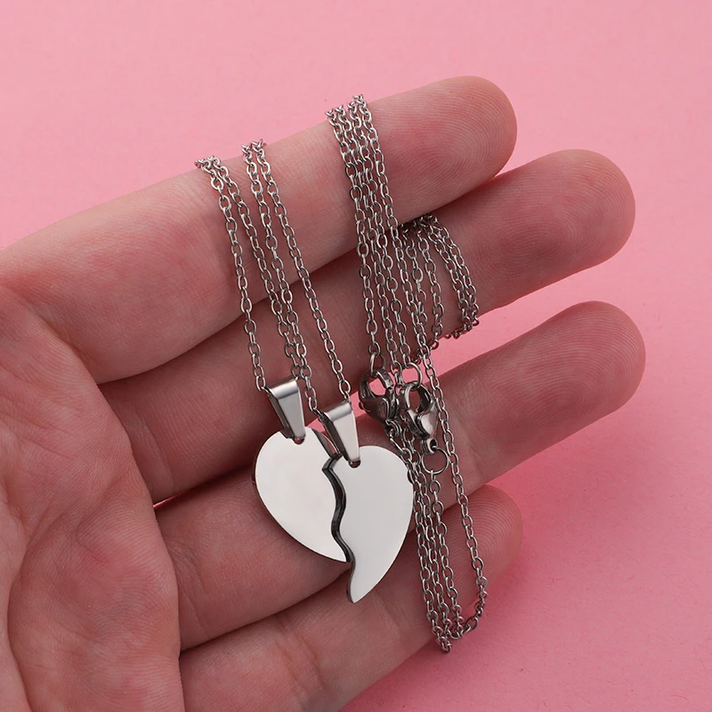Stainless Steel Necklaces | Broken Heart | Bff Necklace