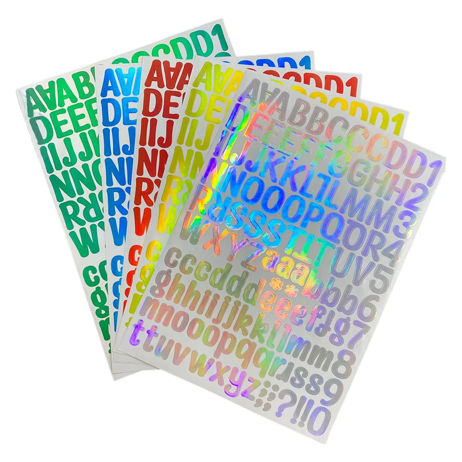 Holographic-Alphabet-Number-Stickers-Labels-Vinyl-Decals-DIY-Letter ...