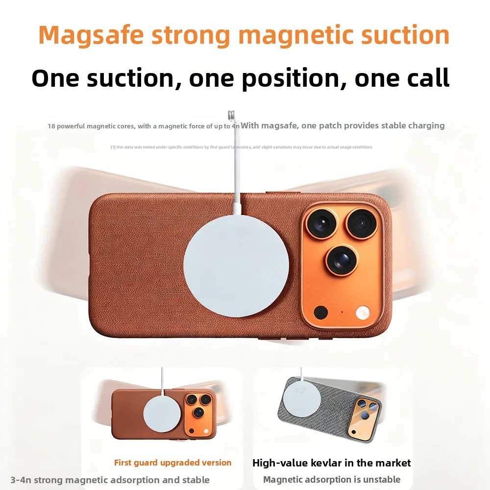 Tech Woven Magnetic Adsorption Phone Case for Iphone 17 Air 16 15 14 13 Pro Max TechWoven for Magsafe Wireless Charge Cover 2