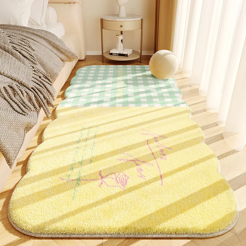 Cartoon Faux Cashmere Bedroom Carpet Home Living Room Study Plush Mats Bedside Carpet Window Mats 01 main image 0