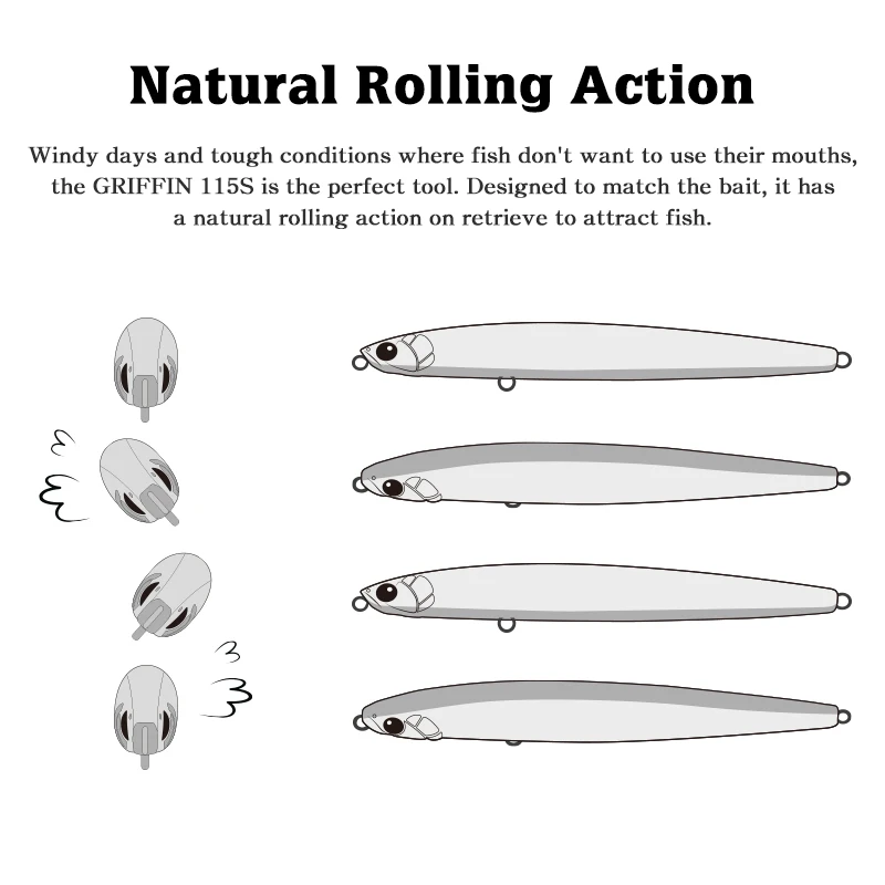 Ultra Long Casting Sinking Pencil Slim Artificial Hard Bait for Trout and Bass Fishing