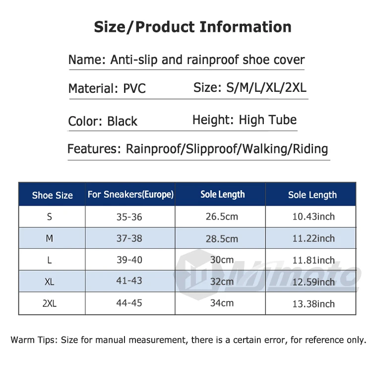 42cm High Tube Quality Motorcyclist Rainproof Shoes Cover Motorcycle Boots Raincover PVC Waterproof Anti-slip Black Men motorcycle shoe cover shoe covers