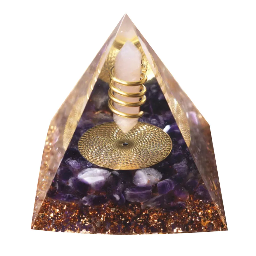 Natural Crystal Energy Pyramids - Handmade EMF Protection Healing Stones for Yoga Meditation
