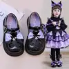 2024 new Kulomi Western Style Baby Princess balck white Girls' Spring And Summer Cool Leather Shoes Lightweight children shoes 1