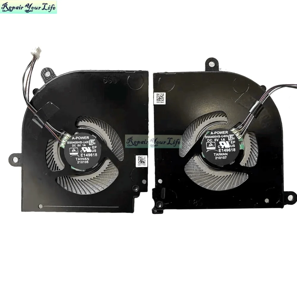 Portátil Cpu Gpu Ventiladores de Refrigeração para Msi Stealth 15m-a11uek Ms1562 A11sek A11sdk Computador Computador Ventilador Refrigerador Radiador Bs5405hs-u4w U4x