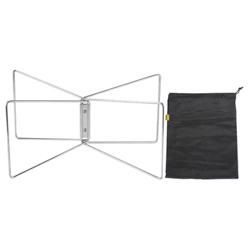 Aluminum Alloy Box Stand with Storage Bag Camping Box Folding Stand Ice Box Foldable Support Shelf for Outdoor Picnic Fishing