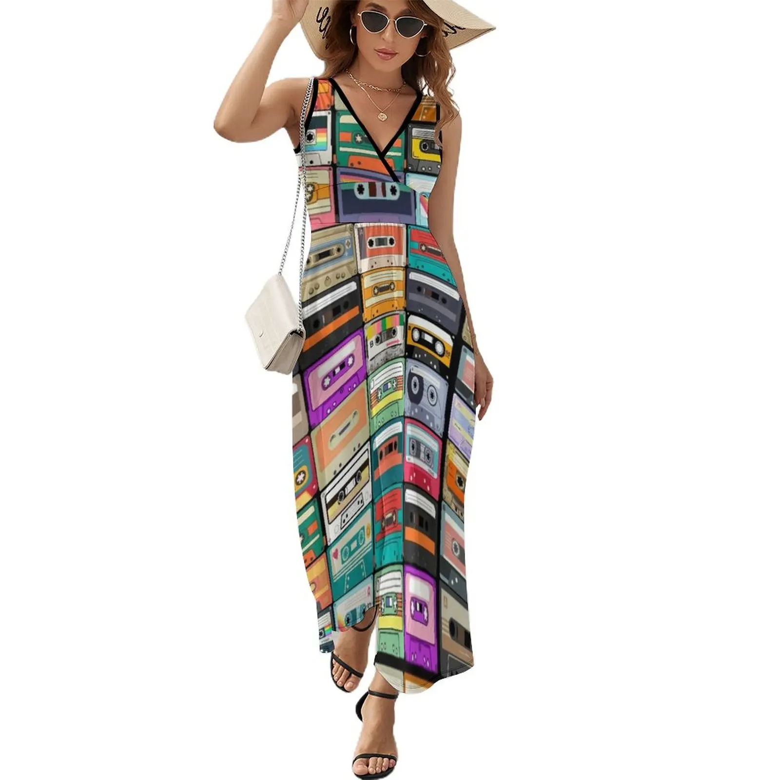 

Cassette tape Sleeveless Dress Clothing female women's summer clothing 2023 women's evening dresses