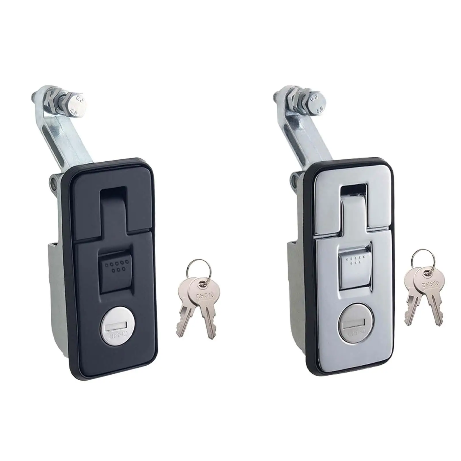 

Compression Latch Lock Accessories with 2 Key Zinc Alloy Flush Mount Trigger Latch for Truck RV Storage Box Tool Box Marine