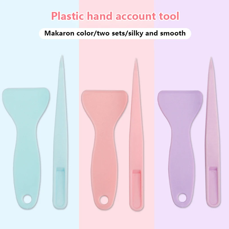 

1Set Cute Tweezers Scrapbook Sticker Hand Account Tools Plastic Tweezers Scraper Multi-tool Stationery DIY Junk Journal Album Sc