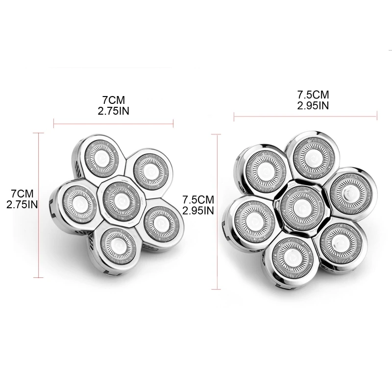 laminas de substituicao do barbeador cabecas cortador barba lamina substituicao facil instalar eletrica cabeca careca rosto 05