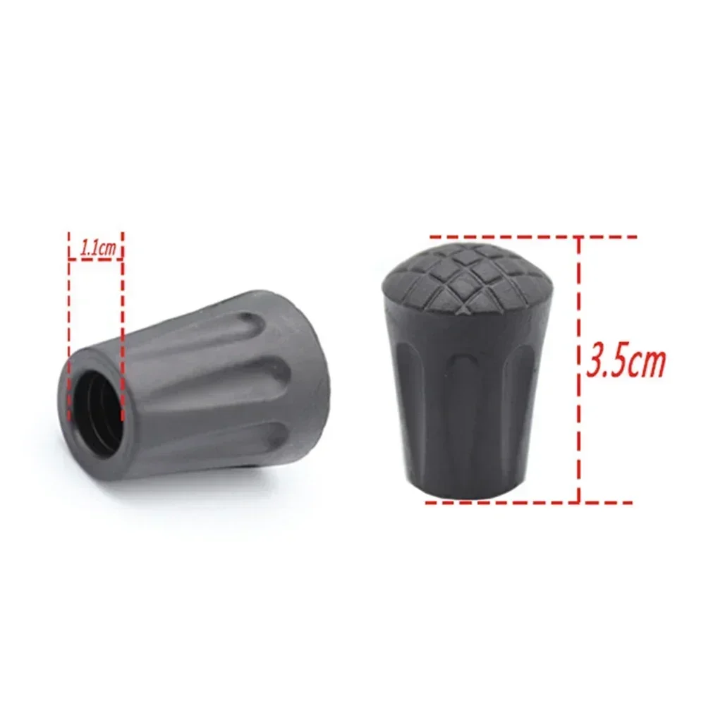Walking Pole Sticks 12Pcs Trekking Poles Trekking Pole Tip Protectors End Reinforced Rubber Tip End Cap