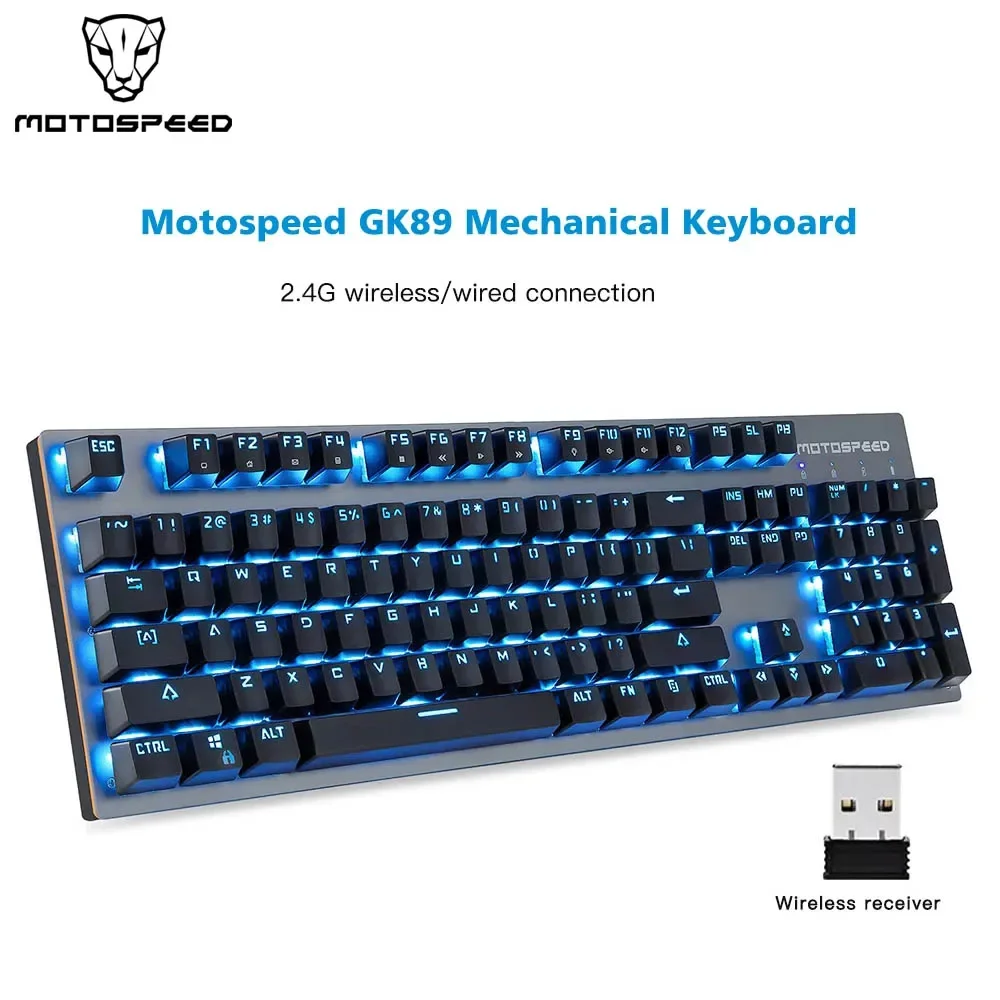 GK89 Motospeed Mechanical Gaming Keyboard 2.4G Wireless
