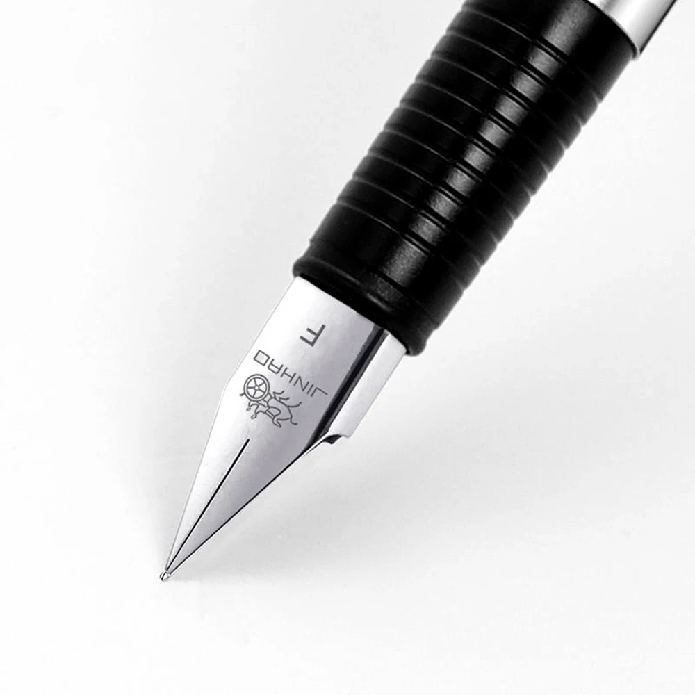 3PCS Jinhao 65 Fountain Pen EF F Nib with Converter Metal Matte Black Writing INK Pen school office student stationery supplies 4