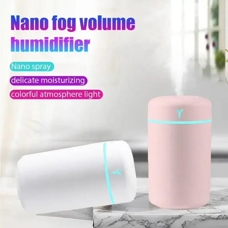 Mini Car Humidifier Aromatherapy Humidifier Silent Home Romantic Lamp USB Essential Oil Diffuser Car Air Purifier