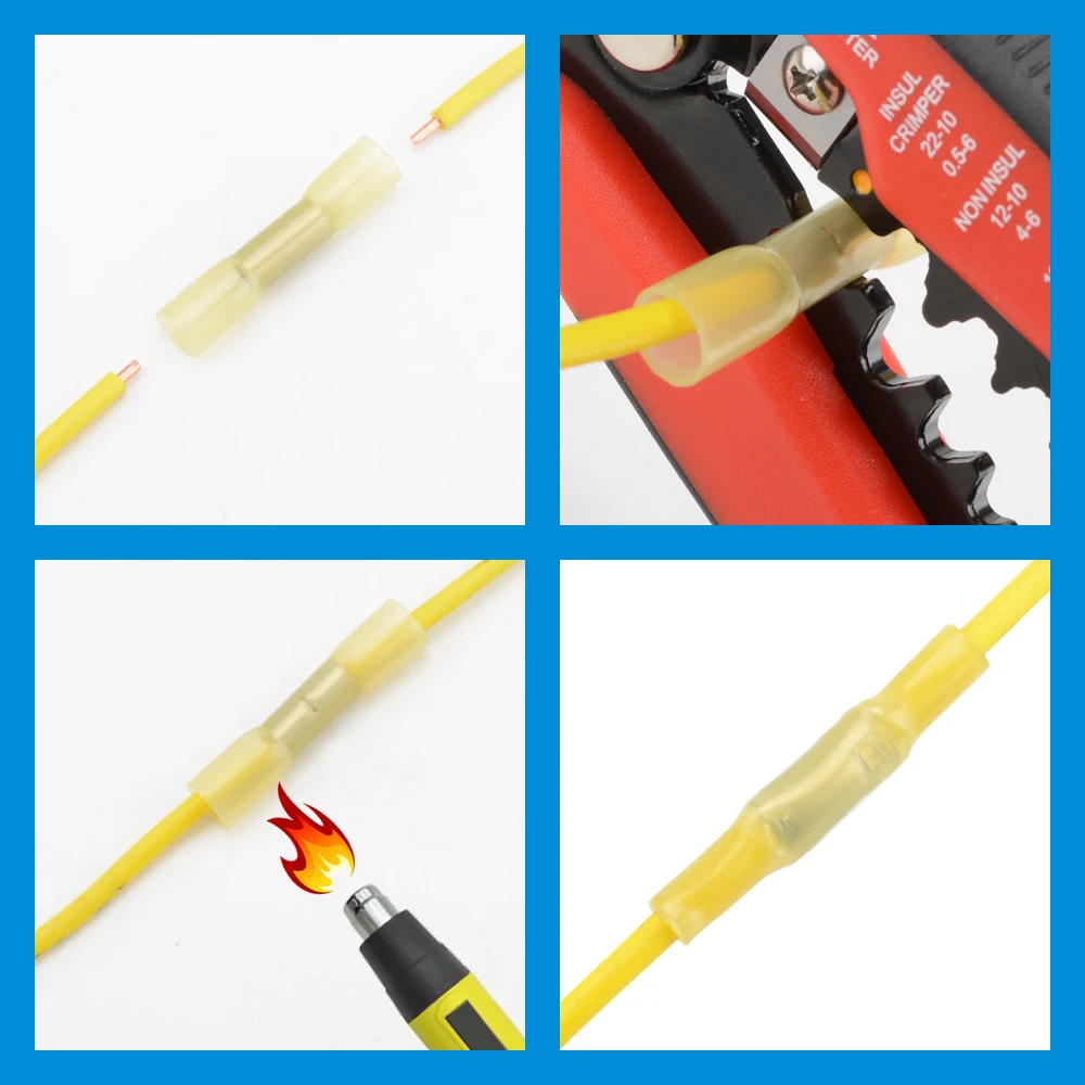 220/250/300/540Pcs Nylon Terminals Insulated cable connector wire crimping household lug rolling kit or wire stripper 5