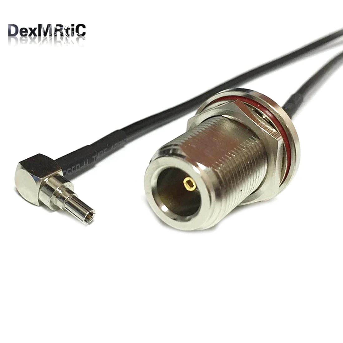 

3G Router Antenna Cable CRC9 Right Angle to N Type Female Bulkhead Pigtail Adapter RG174 Black 20cm 8inch