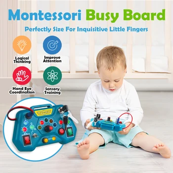 Montessori Busy Board Toys for Toddlers - Educational Learning Gifts for 3-Year-Old Boys & Girls 1