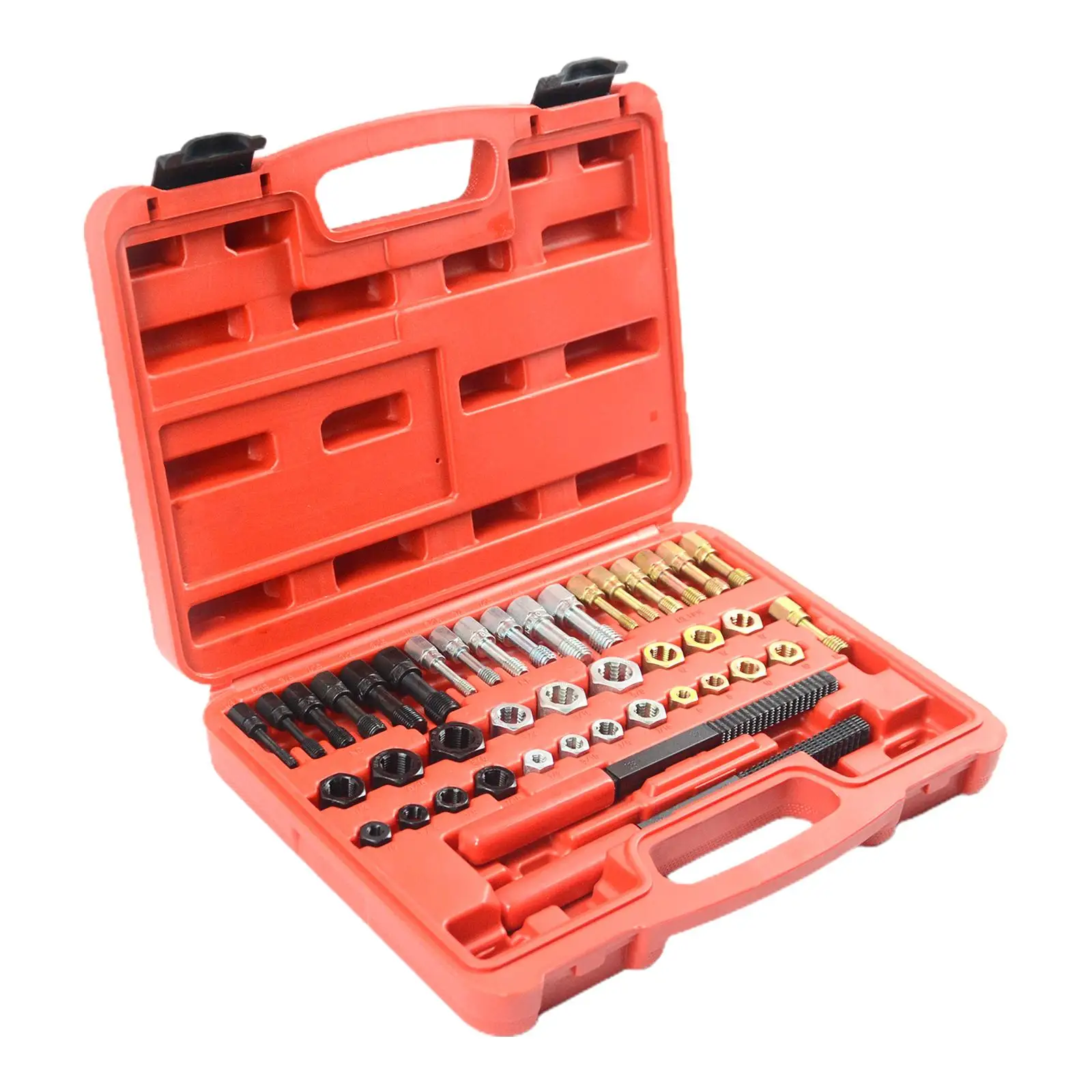 

42x Thread Repair Kit 19 Taps Unc/UNF/Metric Easy Carry Installation Tool Convenient to Use Hand Tool Set Thread Chaser Set