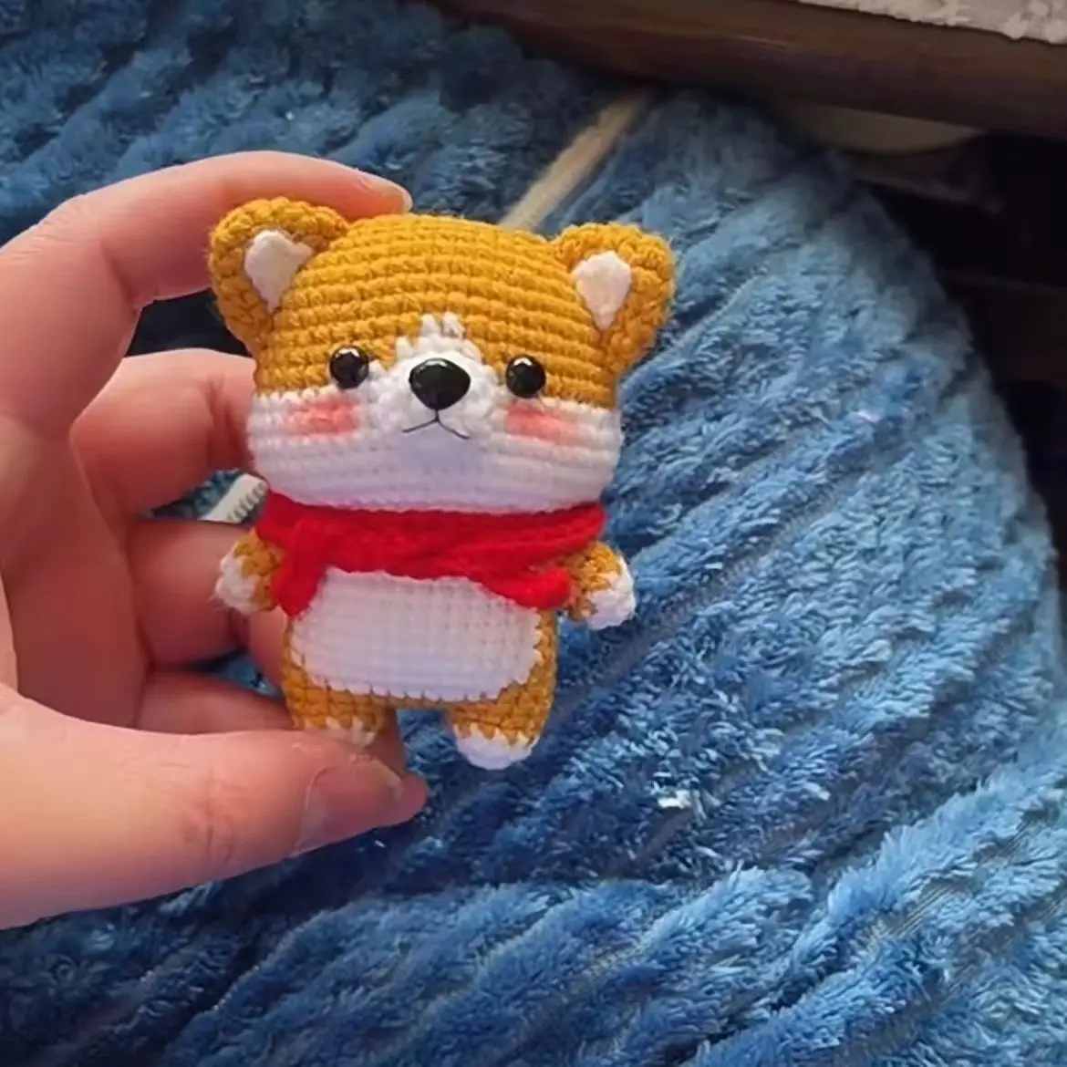 Crochet Corgi Dog Erha Dog Doll Material Bag Amigurumis DIY Handmade Woven Knitted Cute Little Corgi Ornament Doll Creative Gift 4