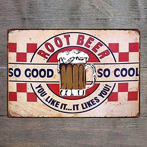 

Original Retro Design So Cold So Cool Root Beer Metal Signs Wall Art Thick Tinplate Print Poster Wall Decoration for Bar