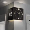Luxury Creative Two-sided Living Room Wall Clock Modern Nordic Aesthetic Silent Corner Digital Wall Clocks Home Decoration 1