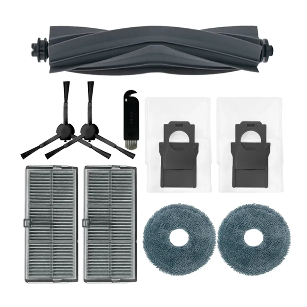 FZFZ 10PCS Replacement Parts for X30 / X30 Pro Ultra Robot Main Side Brush HEPA Filter Mop Pads Dust Bags