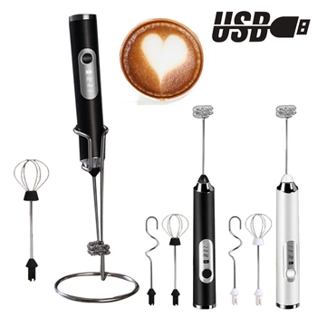 Mini Electric Milk Foamer Blender Wireless Coffee Whisk Mixer Handheld Egg Beater Cappuccino Frother Mixer Kitchen Whisk Tools 1