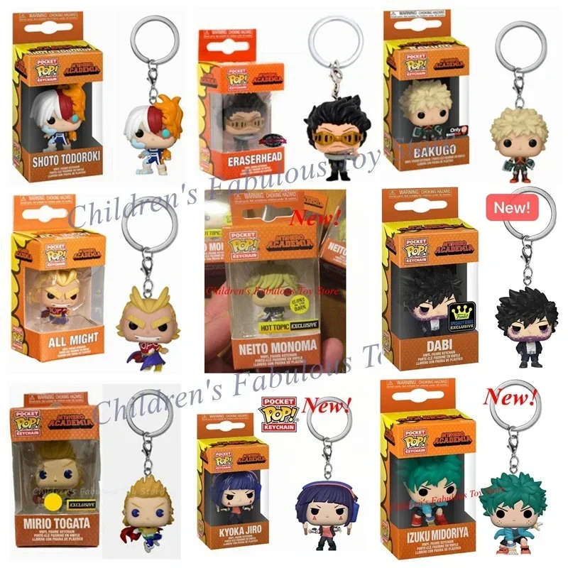 thumbnail image 4 of Funko Pop llavero de juguete My Hero Academia Deku Shoto Todoroki Eraserhead Jiro All Might Bakugo Shota Dabi figuras de acción de juguete, 4 of 5