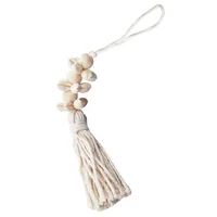 Wooden Beads Cotton Thread Shell Bohemian Hanging String Pendant Home Decor Wind Chimes Craft Tassels Farmhouse Rustic nament 2