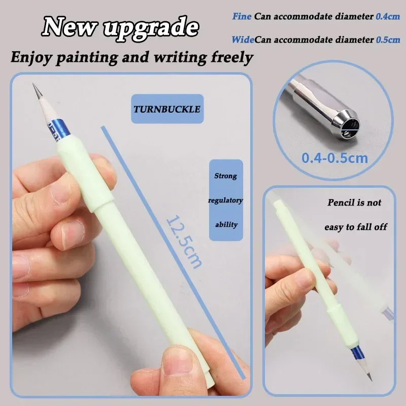 1 Pc Pencil extender art pen grip pen holder sketching pencil colored pencil case extension art supplies school office supplies 3