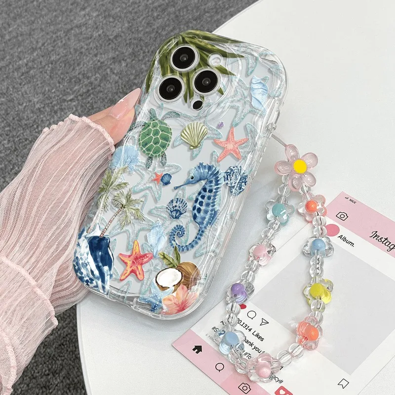 Sea Turtle & Seahorse Ocean World Phone Case Cover