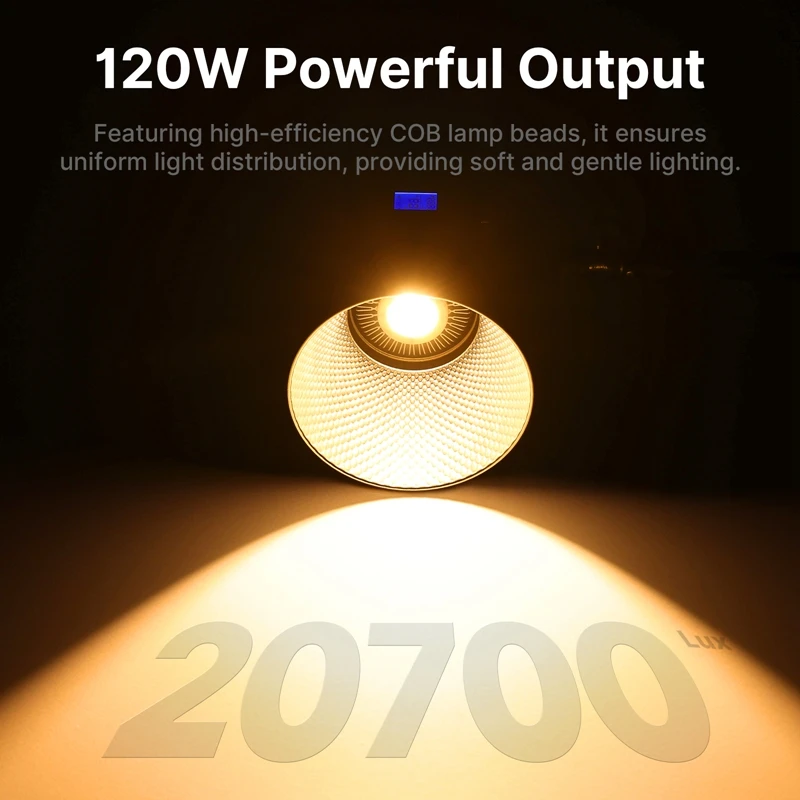Ulanzi VL-120Bi VL-120C 120W V-Mount COB Light Wireless APP Control 2700K-6500K Video Light for Skit Video Photography 3